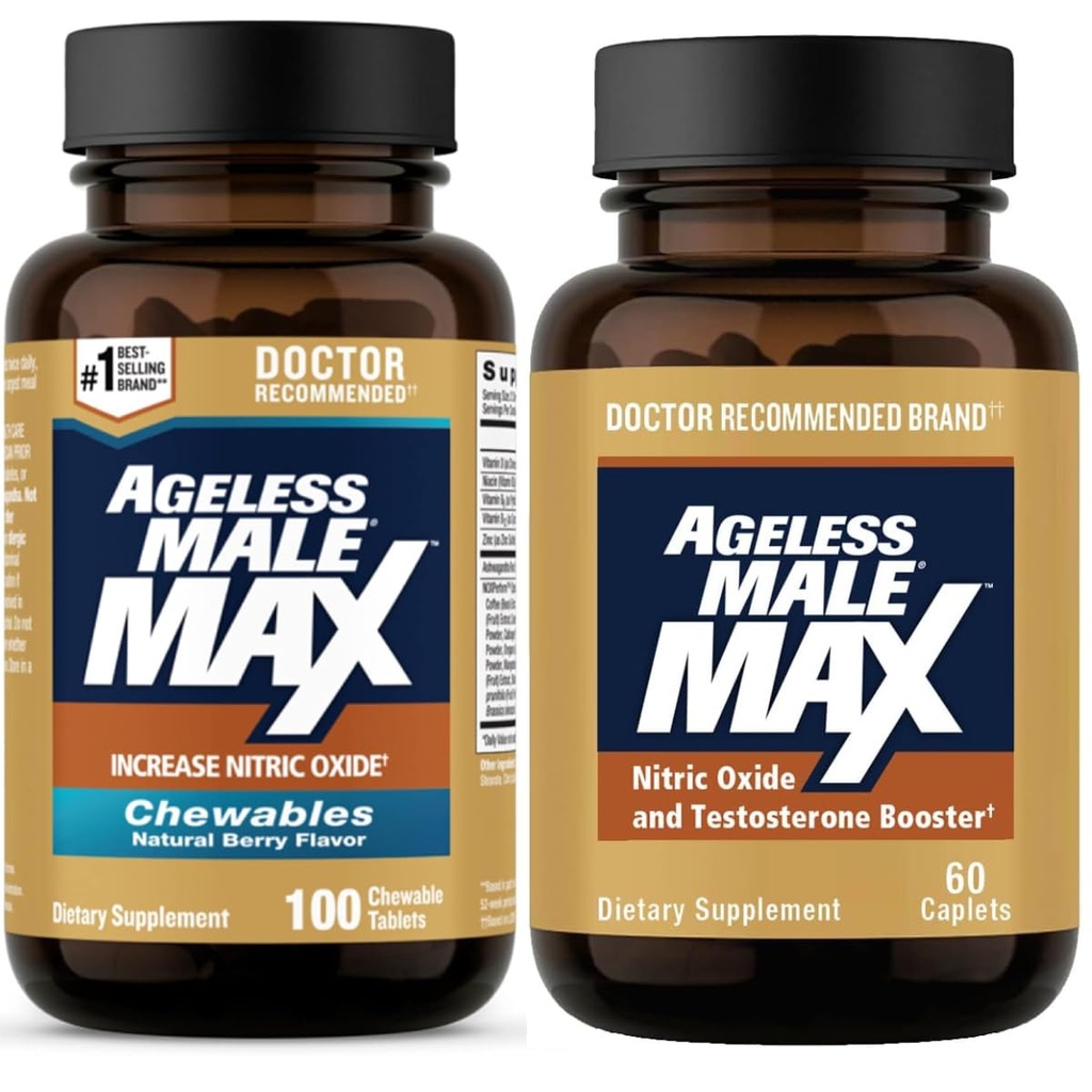 Ageless Mężczyzna Max Nitric Oxide Booster i Testosteron Booster dla mężczyzn