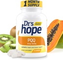 Dr 's Hope Pyrrolochinolina Quinone Supplement 20 mg - Promotes Brain, Heart & Mental Performance - Dla mięśni Funkcje, Produkcja energii i długowieczność - Gluten Free - 30 Kapsułki wegańskie - 1 Miesiąc Dostawy