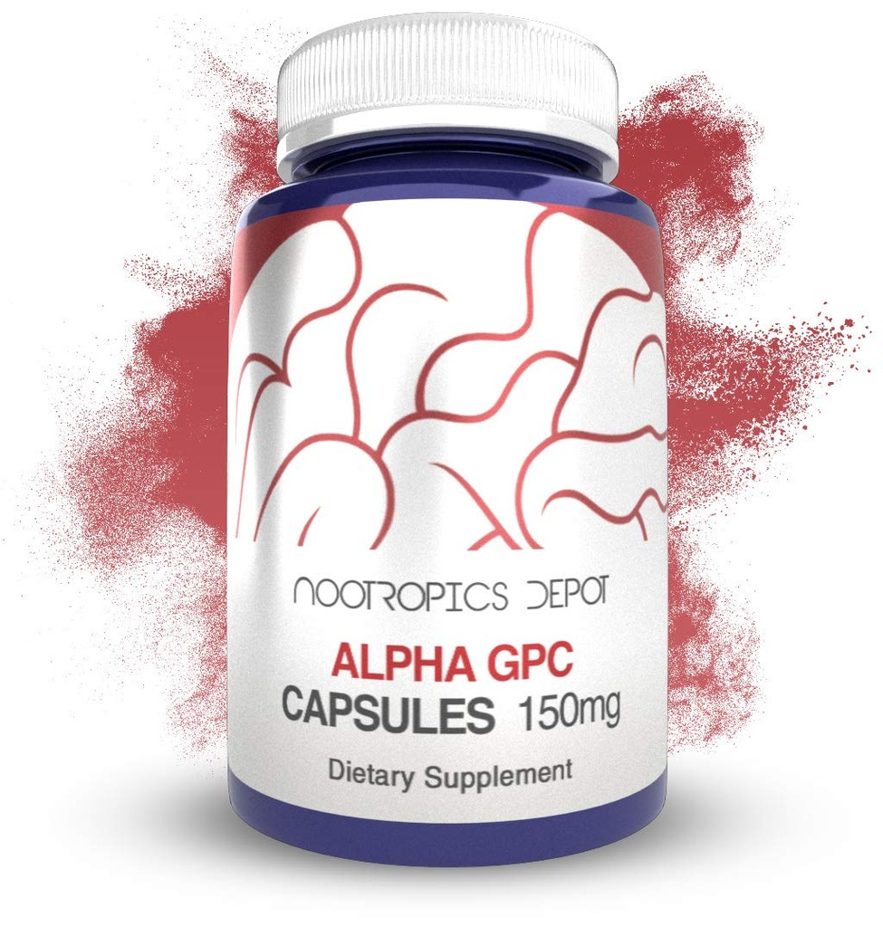 Nootropics Depot Alpha GPC Kapsułki 124; 150mg 124; 180 Hrabia 124; Suplement cholinergiczny 124; Suplement do zdrowia mózgu 124; Wspomaga zdrowe funkcje mózgu 124; Wzmacnianie kognitacji, Pamięć + Focus