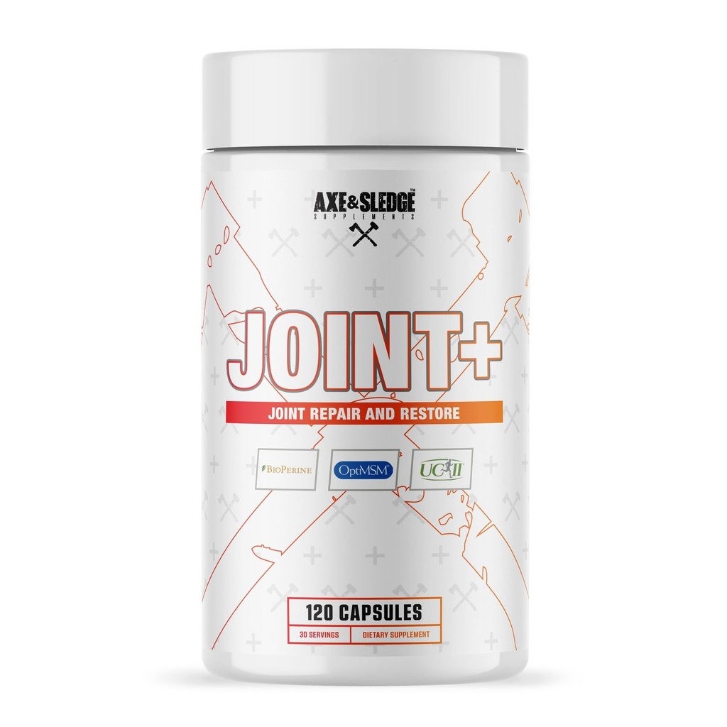 Axe & Sledge Joint + XI124; Joint Health Support Support Supplement with UC- II Collagen, Glukozamina, MSM, Bioperine XI124; 1g Glukozamina, 500mg OptiMSM, 40mg UC- II Collagen XI124; 30 Servings