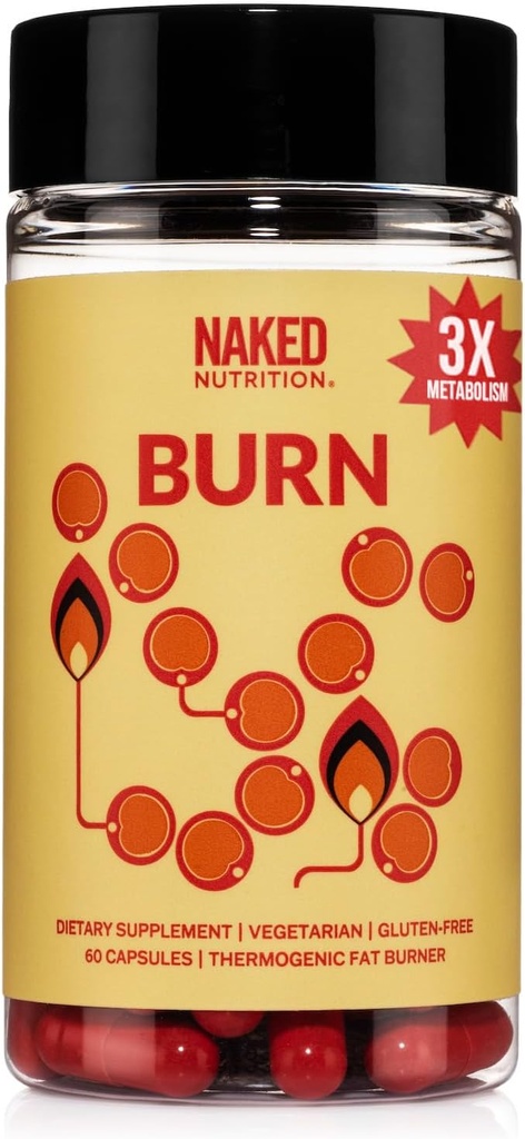 NAKED Metabolizm Booster & Termogeniczne spalanie tłuszczu dla mężczyzn i kobiet - Odchudzanie tabletki dla kobiet - Pas tłuszczu Burner z Gold Standard Badanie kliniczne - Apetite Suppressant for Weight Loss dla kobiet