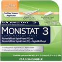 Monistat 3 Day Leczenie zakażenia drożdży u kobiet, 3 Miconazole przed napełnionym krem Wnioskodawcy & Zewnętrzny Monistat krem przeciwswędzeniowy