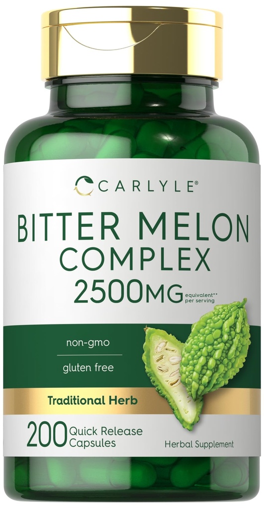 Carlyle Bitter Melon kapsułki 2500 mg kapsułki 124; 200 Hrabiego 124; Non- GMO & Gluten wolny ekstrakt Supplement Complex