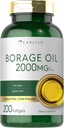 Carlyle Borage Oil Supplement Supplement 124; 2000mg Supplement 124; 200 Softgel Kapsułki Supples 124; 320mg GLA 124; Cold Pressed & Hexane Free 124; Non-GMO & Gluten Free