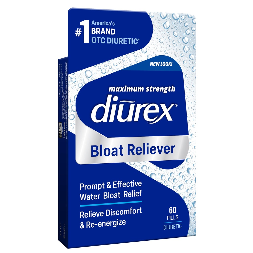 Diurex Bloat Reliever Release 124; Relieve Water Bloat, Puffiness, Opuchlizna & Zmęczenie Release