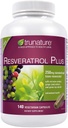 trunature Resveratrol Plus Znormalizowane trans- Resveratrol 250 Miligram, 140 Kapsułki wegetariańskie