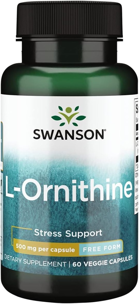 Swanson L- Ornitina Amino Acid 500 Miligramy 60 Kapsułki Veg
