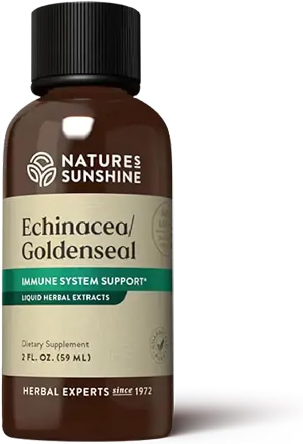 Nature 's Sunshine Echinacea And Golden Seal Liquid, 2 fl. oz. Xi124; Aktywuje system immunologiczny, wzmacnia odpowiedź immunologiczną i Korzystne w czasach zmian sezonowych