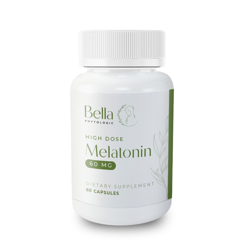 Melatonina Pure 60mg - Wysoka moc Nighttime Sleep Aid for Deep Rest, Relaxation, Jet Lag & Stress Relief - Fast- Acting, Non-Habit Forming, Drug-Free, Made in USA (60 kapsułki)