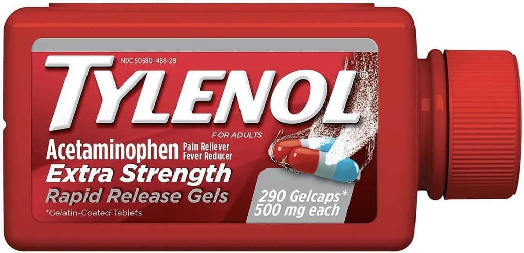 Tylenol Extra Siła Szybkie uwalnianie żele 500 mg - 290 ct.