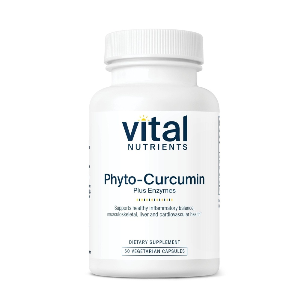 Vital Nutrigents Phyto- Curcumin Plus Enzymy 124; Curcumin Supplements with Phytosome Extract Extract 124; Support for Muscle, Bone, Liver, and Heart Health * Golth124; Gluten, Dairy, Soy Free Equipment 124; 60 kapsułki