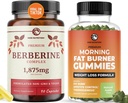 Berberine Complex Supplement and Burn Gummies '124; Full Weight Loss Support with Green Tea & Bitter Melon' s 124; Appetite Suppressant, Belly Fat Reducer, and Termogenic Support 's 124; 1 Month Supply