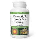 Czynniki naturalne, Turmeric & Bromelain 450 mg, Mięśnie i Wspólne Wsparcie, 90 Kapsułki