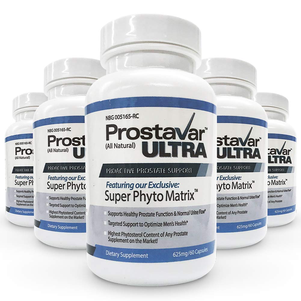 5 Butelki Nowy Ulepszony od Maker oryginalnej Prostavar Ultra Prostate Support 600mg 90% Beta- Sitosterol & Grape Seed Extract