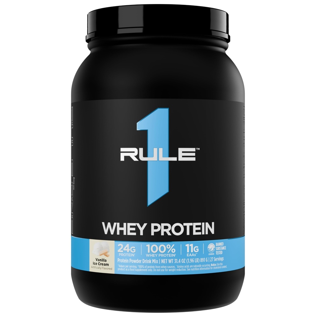 Artykuł 1 Białko serwatki - 24g Białko szybko działające pochodzące z All- Whey Sources z naturalnie występującymi EAA & BCAA dla odzyskiwania lub wykorzystania w każdej chwili (2 funty *, lody waniliowe)