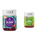 OLLY Muscle Recovery Sleep Gummies, Sleep and Sore Muscle Support, 3mg Melatonina, Tart Cherry & Daily Energy Gummy, Kofeina wolna, Witamina B12, CoQ10, Goji Berry, Dorosły suplement do żucia