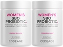 Codeage Women 's Probiotics Supplement - 50 Billion CFU - SBO Probiotics & Prebiotics - Żurawiny - Feminine Health - Fermented Botanical Blend, Whole Food Supplement - Vegan, Non-GMO - 2 Pack