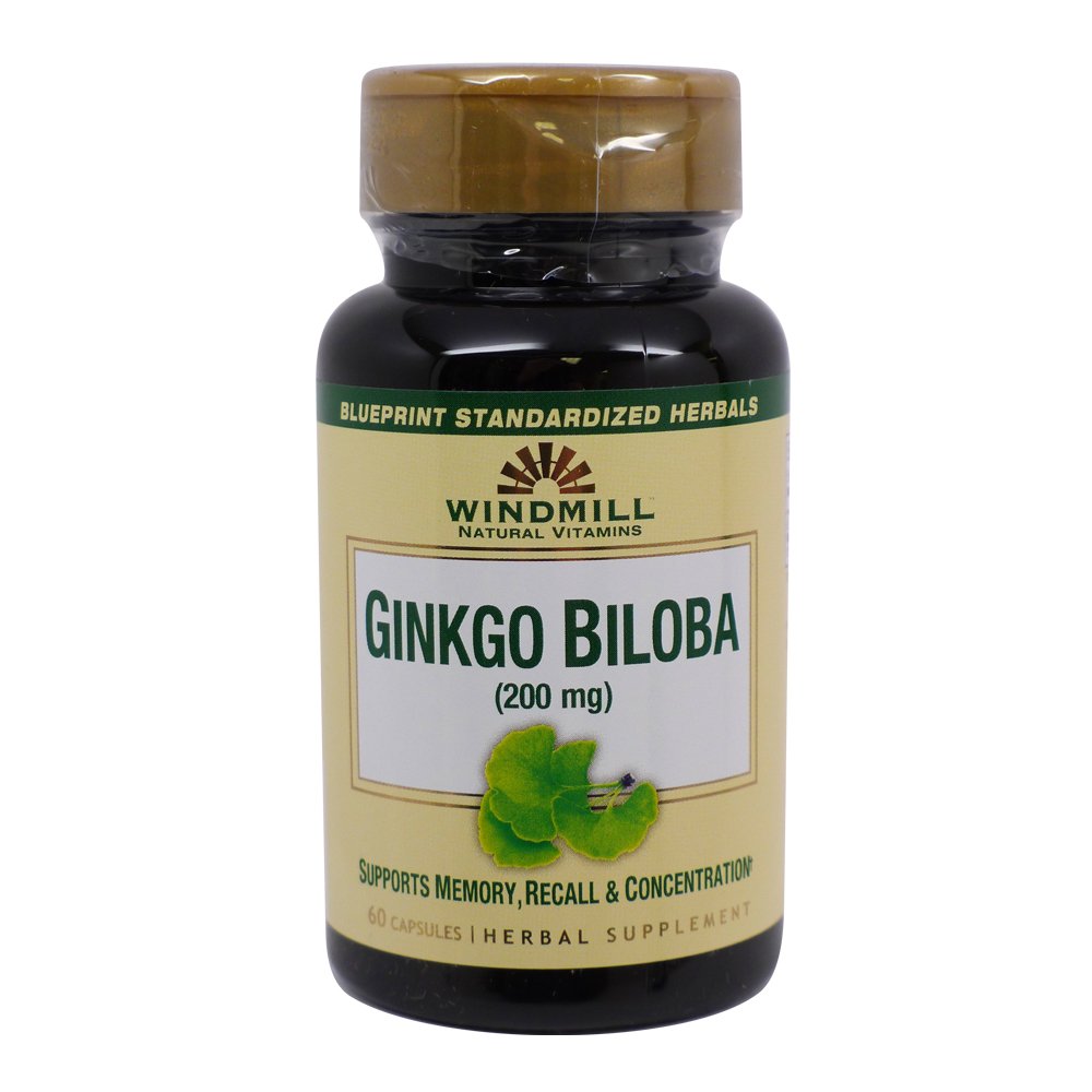 Ginkgo Biloba 200mg 60 Czapki Windmill