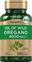 Piping Rock Oregano Oil Softgel Kapsułki 4000mg Xiv124; 200 tabletek Xivy124; Herbal Extract Supplement Xivy124; Wild Harbedermented 124; Non-GMO, Gluten Free