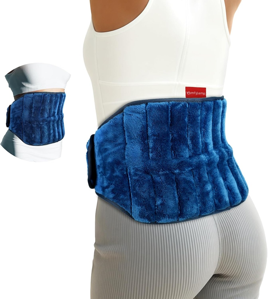 Mikrofalowa mikrofalowa papa grzewcza do łagodzenia bólu pleców, skurcze okresowe, 2,5LB Wearables Microwavable Ogrzewanie Pads, Moist Heat Therapy for Sciatica, Waist Coccix, Ciepły kompresja Odzyskiwanie się dobrze prezent