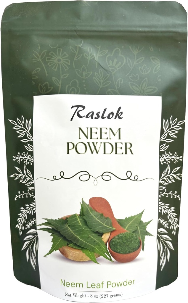 Proszek Neem 124; 100% Czysty i naturalny Proszek Neem 124; Bardzo Bitter Neem Suplement do skóry, włosów i detox (8 oz)