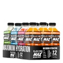 ELECTROMAX SUERO - Zero Sugar Electrolyte Drink - 12- Pack Mix (21.3 Fl Oz Each), Nawodnienie do uprawiania sportu, Odzyskiwania i codziennego użytku - Magnez, Potas, Cynk, Wapnia - Zero Kalorii. (Mix Pack)