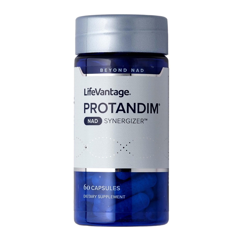 LifeVantage Protandim NAD Synergizer, suplement NAD dla energii, nastroje, zdrowe wsparcie starzenia, aktywacja Sirtuin, Energia komórkowa i wsparcie naczyniowe, usunąć odpadów komórkowych, 60 kapsułki