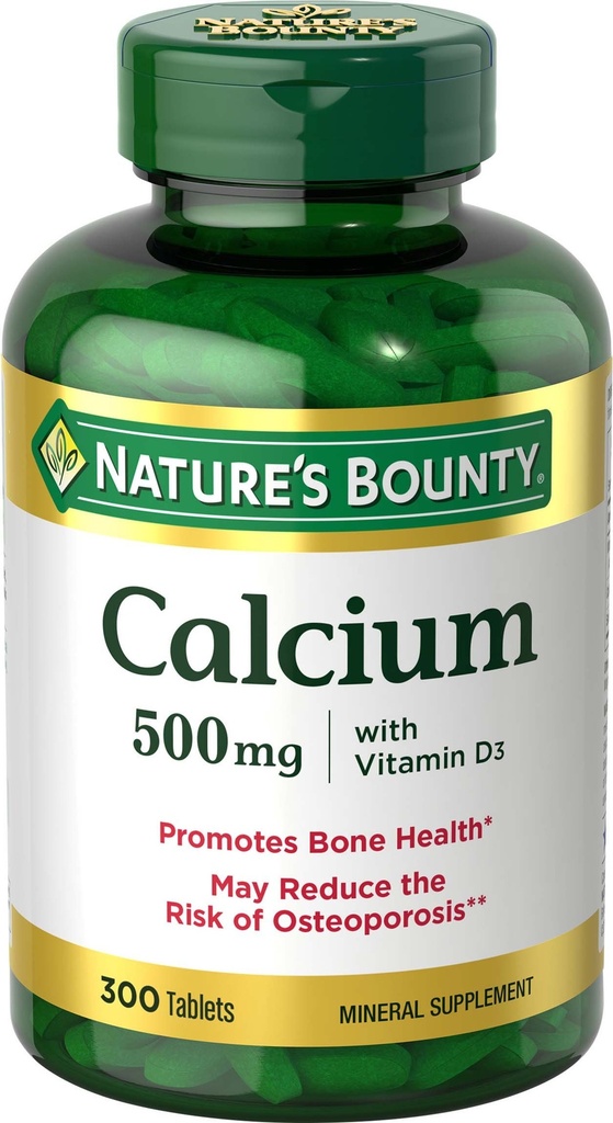 Bounty Wapń Plus 400 j.m. Witamina D3, Wsparcie immunologiczne i zdrowie kości, 300 Tabletki
