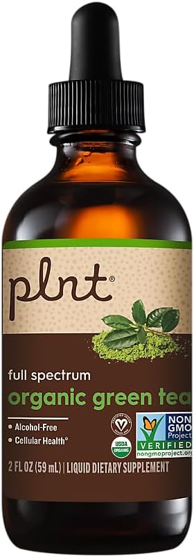 plnt Organic Liquid Green Tea a Full Spectrum a Supports Cellular Health - Alcohol- Free (2 fl. oz.)