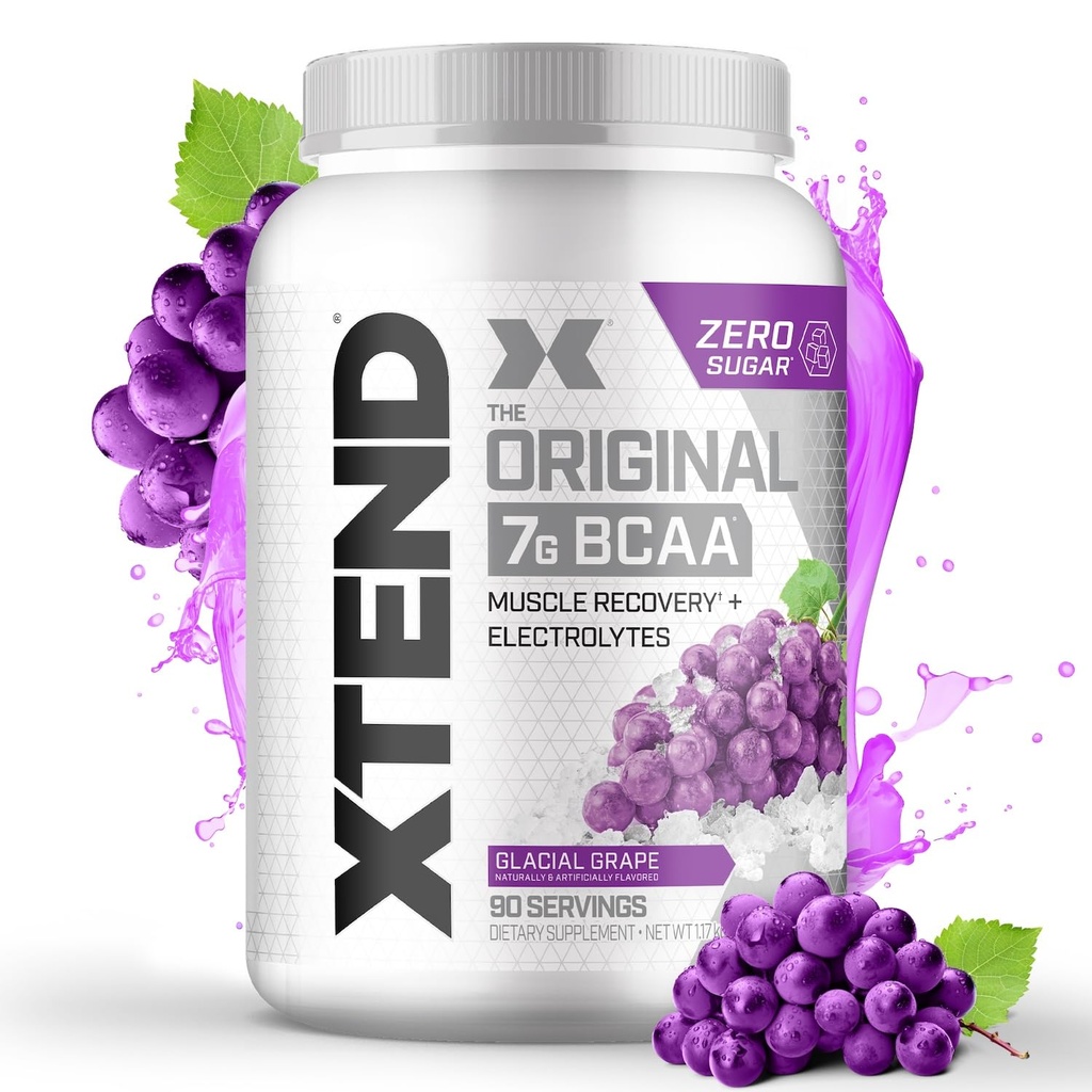 Xtend Original BCAA Powder 7g BCAA i 2,5g L- glutamina, Sugar Free Post Workout Muscle Recovery Drink with Amino Acids for Men & Women, 90 Servings