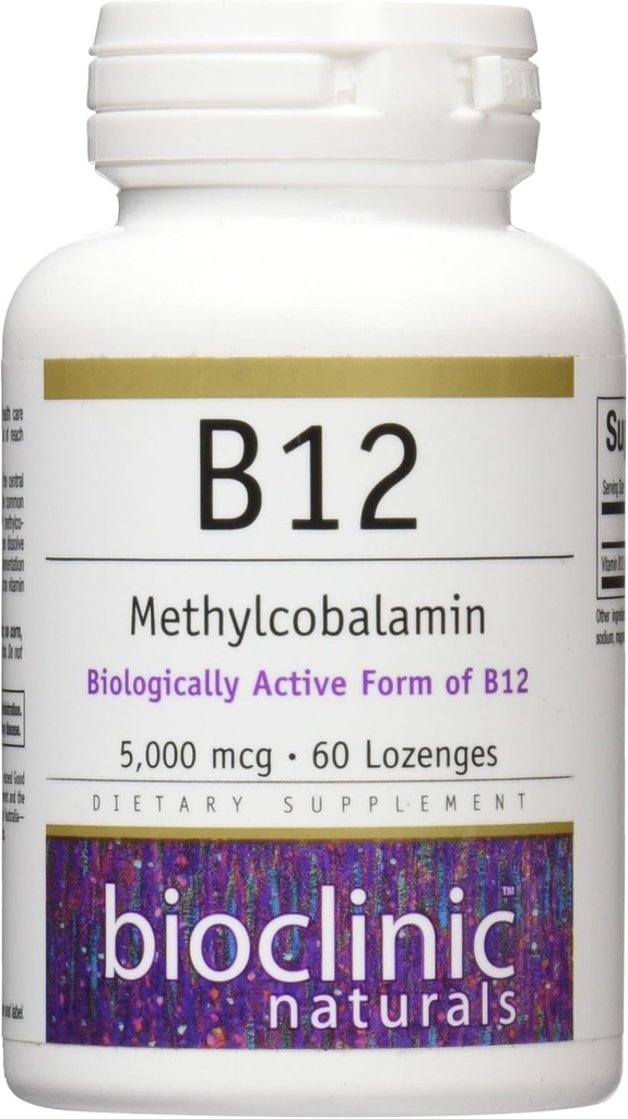 Bioklinika Naturals B12 Metylokobalamina Witaminy, 60 Hrabia