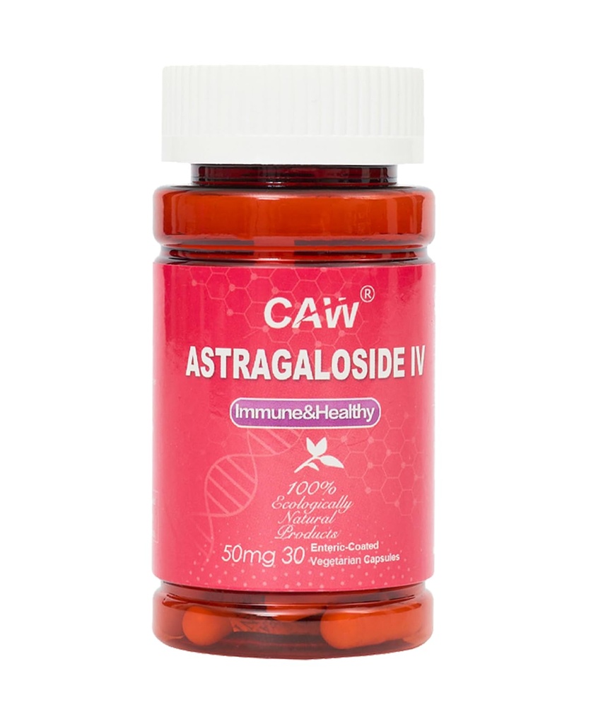 CAW Max Wchłanianie Astragalozyd IV 98% 50mg 30 Kapsułki 124; Wsparcie immunologiczne 124; Suplement przeciw starzeniu się; 50mg 30 Kapsułki wegetariańskie Powleczone enterium 1 Butelka
