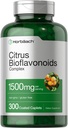 Horbäach Citrus Bioflavonoids Supplement Amend124; 1500mg Amend124; 300 Cappets Amend124; Vegetarian, Non-GMO, and gluten Free Formula Amend124; Value Size