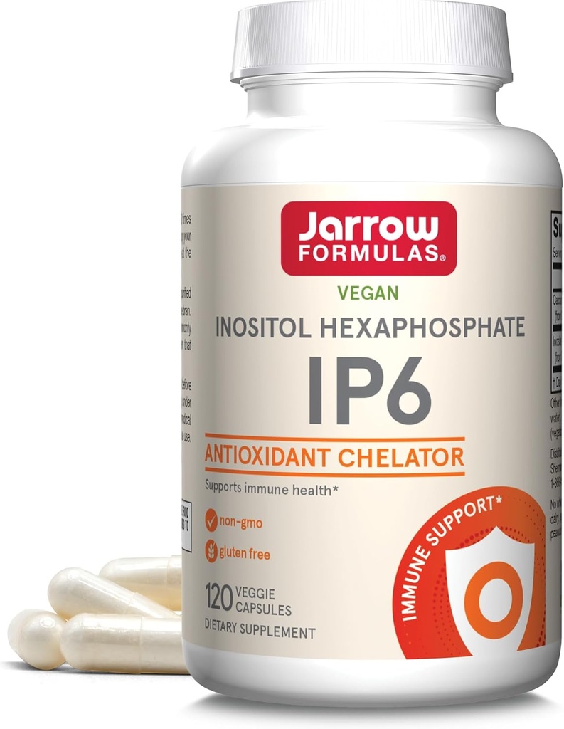 Jarrow Philluas IP6 Heksafosfonian inozytolu - 500 mg - 120 Kapsułek wegetariańskich - Oczyszczony Heksafosforan inozytolu - Suplement do immunologicznego wsparcia zdrowia - Do 120 Sług
