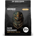 BIRDMAN Falcon Performance Vegan Protein Powder, 31g Protein, 5g Creatine, 5g BCAA, Probiotyki, Electrolytes, Pre Workout, Niskie węglowodany, Cukier wolny i Dairy Free, Roślina na bazie białka Vanilla, 29 Służenie