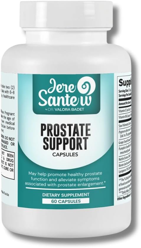 Prostate Support Supplement with Saw Palmetto, Pygeum & Lycopene - Prostate Health & Urininary Function Supplement - 60 Kapsułek - Naturalny Mieszanka dla męskiego wellness - Made in USA