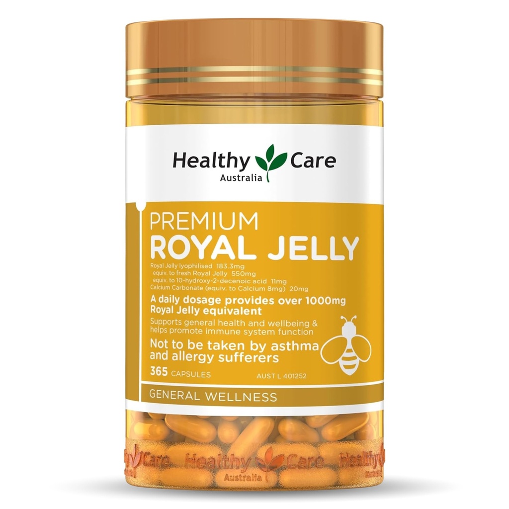 Zdrowa Pielęgnacja Royal Jelly 1000 365 Kapsułki Suplementy Made in Australia