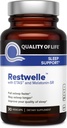 Jakość życia - Restwelle - Premium Natural ETAS and Melatonin Supplement - Non Groggy Formula with ETAS and Melatonin SR - Non Habit Forming - 30 kapsułki