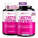 GOBIOTIX Lectin Defense - Lectin Blocker Supplement for Leaky Gut with MSM and Digestive Enzymes - Aid in Intestinal Health for Wolny od Gluten - 60 kapsułki (2)
