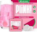 Plink! Fizzy Electrolyte Tablets dla dorosłych i dzieci - Arbuz, 48ct - Codzienne podlewanie elektrolitami - Niski cukier, Wegan, Keto Friendly, Non-GMO