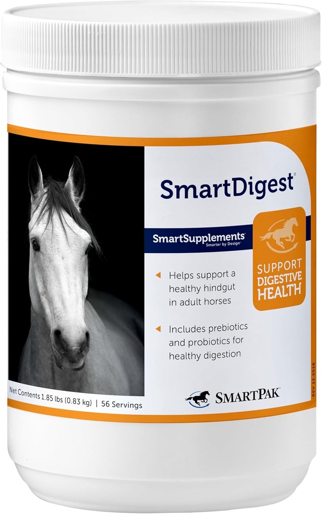 SmartDigest Digestive suplement zdrowia dla koni 124; Zachęca do zdrowej trawienia przez probiotyki i prebiotyki 124; 56 Służenia 124; 1.85 Lb Bucket