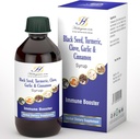 Darmowy syrop immunologiczny Elderberry dla dzieci i dorosłych - Doskonały Mieszanka Organic Black Seed, Turmeric, Goździk, Cynamon & Czosnek - Toddler Immune Booster Bez Organic Syrop Elderberry