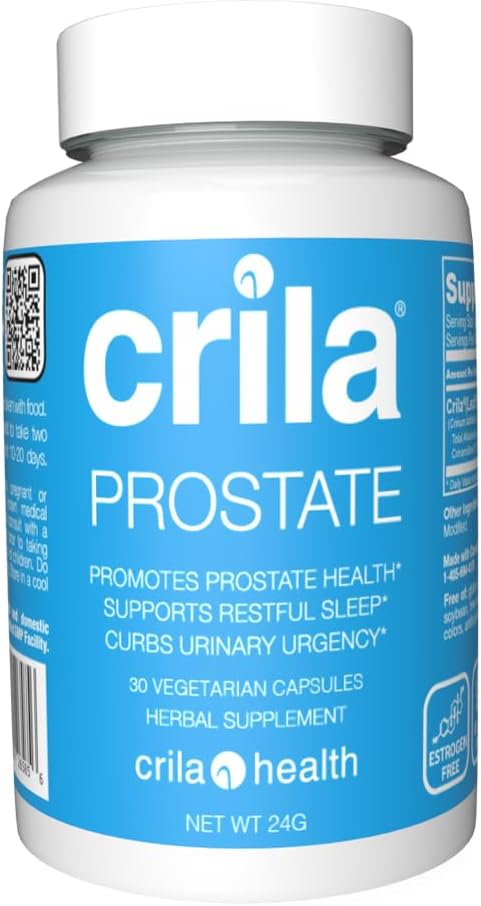 CRILA 30ct Rozmiar próbny Prostate Supplements for Men I Natural Prostate Formula dla mniej Wycieczek łazienkowych * & Ulepszony sen *, Opatentowane wsparcie prostaty, NO Saw Palmetto Extract (30ct Rozmiar próbny)