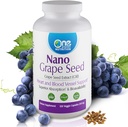 One Planet Nutrition Nano Grape Extract 250 mg Kapsułki wegetariańskie (120 Servings), Nano dla zwiększonej absorpcji, Wspiera przeciwutleniające zdrowie dla zdrowia naczyń, Non-GMO, Wegan, Gluten Free