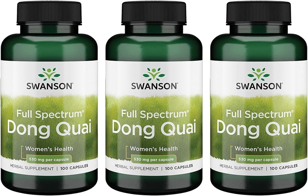 Swanson Dong Quai 530 Miligramy 100 kapsułek 3 opakowania