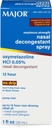 MAJOR Maksymalna siła Nasal Decongestant Spray, Oxymetazoline HCl 0,05% Pompa Mist, Non- Drowsy Nasal Spray, do 12- godzinna ulga od zatok nosowych, Przeziębienia, i alergie 1 Fl. Oz. (1- Pack)