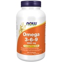 Teraz żywności Suplementy, Omega 3- 6- 9 1000 mg z mieszanką nasion Flax, Prymasa wieczorna, Canola, Czarna Porzeczka i Oleje z nasion dyni, 250 Softgels