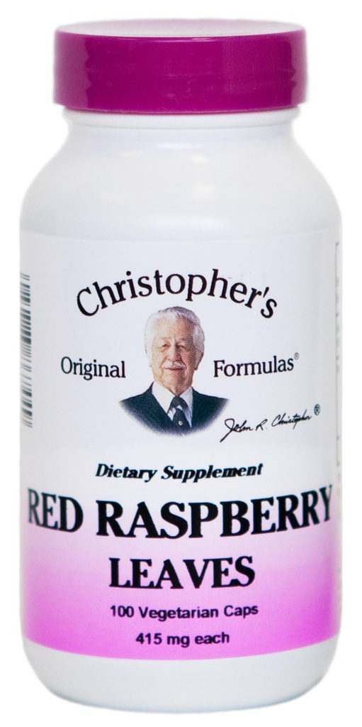 Czerwone liście malinowe Christophera - 450 mg - 100 Kapsułek wegetariańskich
