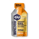 GU Energy Roctane Ultra Endurance Energy Gel, Vegan, Gluten- Free, Kosher i Dairy- Free On- The- Sports Nutrition for Running, Kolarstwo, Turystyka lub Narciarstwo, Vanilla Orange (24 Pakiety)