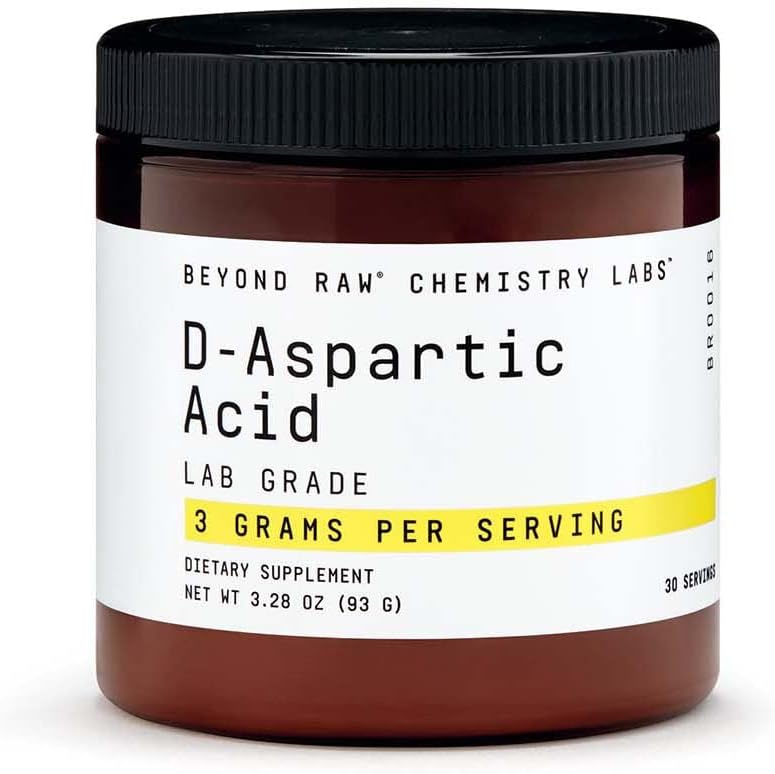BEYOND RAW Chemia Labs D- Aspartic Acid Powder, Rozwój mięśni i odzysk, 30 Służenie